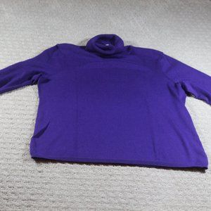 Chico's Size M Puple Turtleneck 3/4 Sleeve Sweater - LIKE NEW